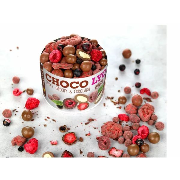 Chrumkavé ovocie a orechy v čokoláde